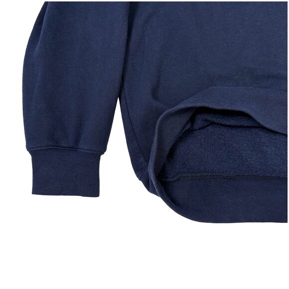 Embroidered Winter Holiday Cat Sweatshirt | Grannycore Christmas Navy Gray | XL - Picture 5 of 7